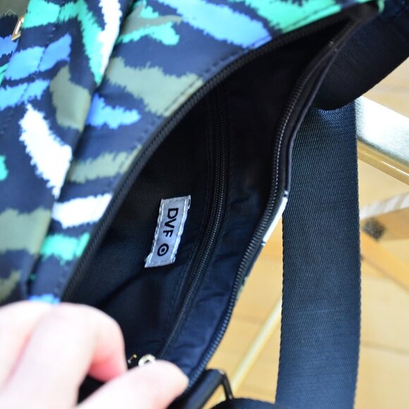 Diane von Furstenberg DVF for Target - Zebra Green Utility Crossbody Bag - Picture 9 of 10